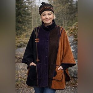 Anniki Karvinen Wool Cape Poncho Nordic Scandinavian Designer One Size